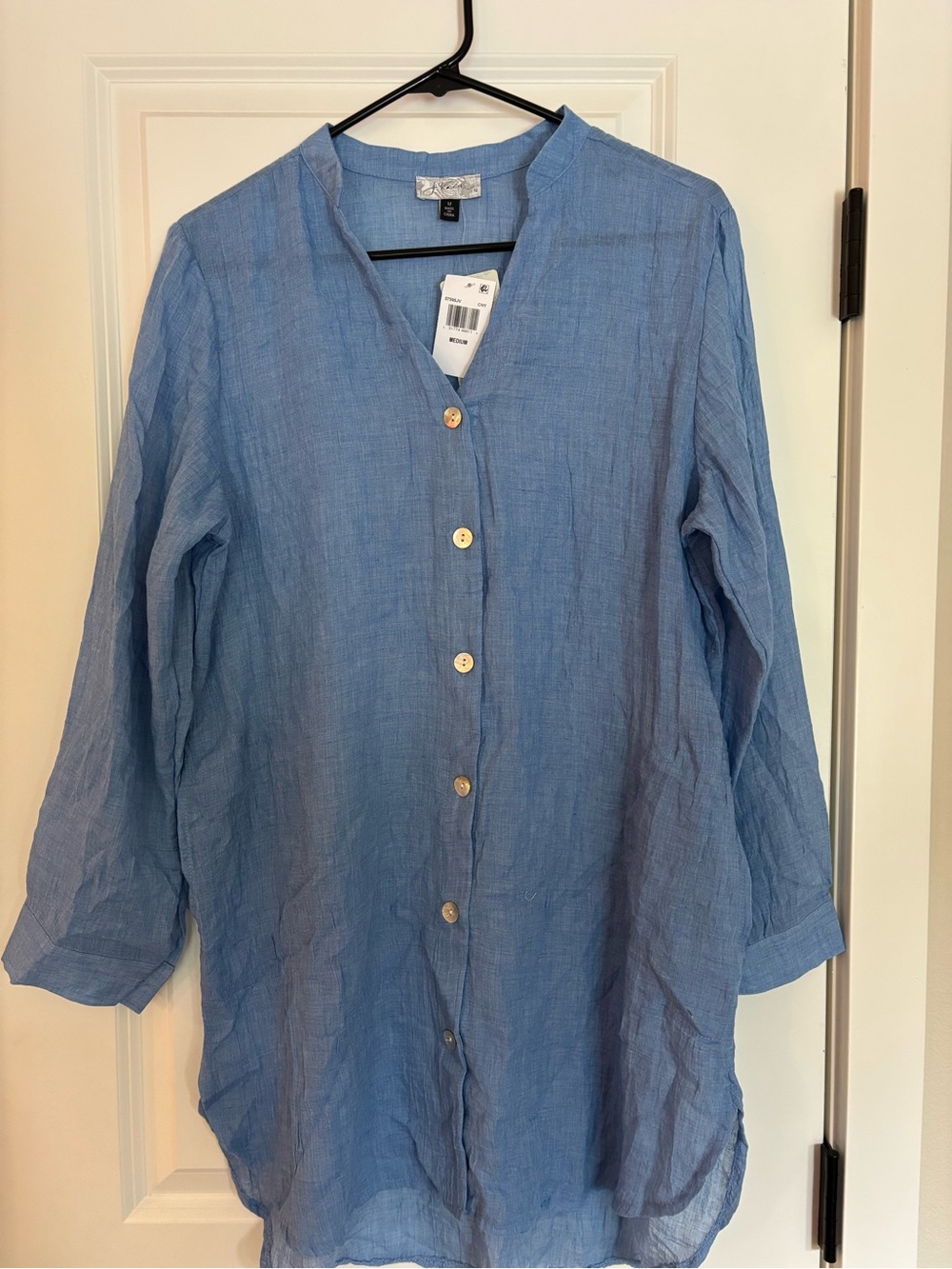 Light Blue Linen Button up Shirt
